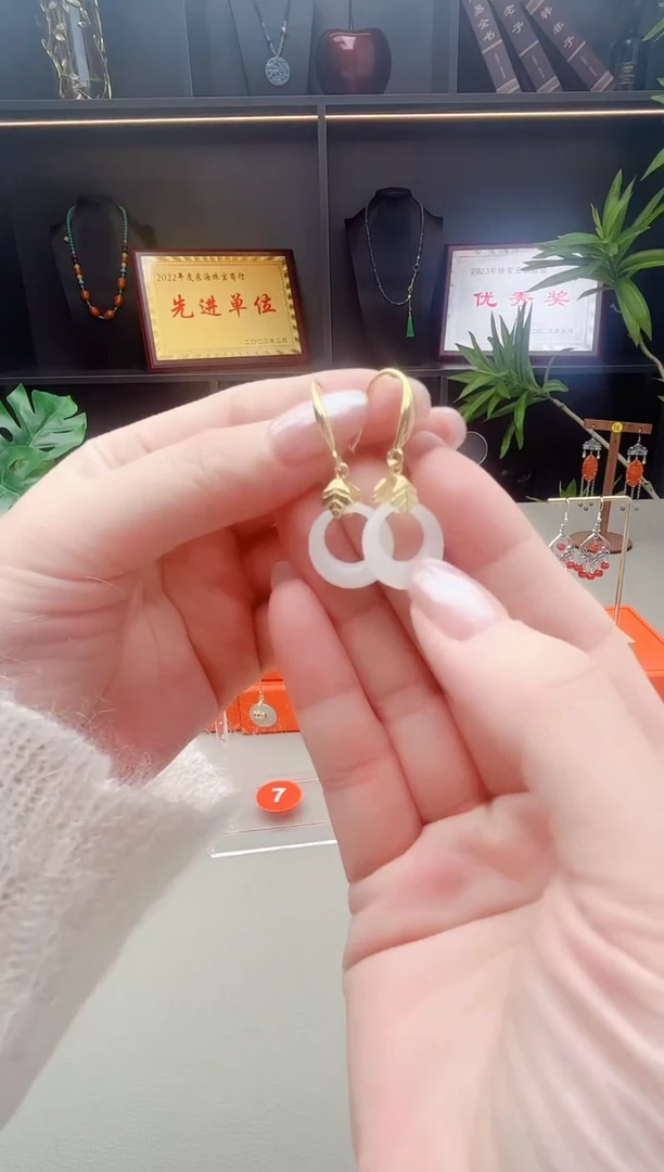 未镶嵌和田玉耳饰222222