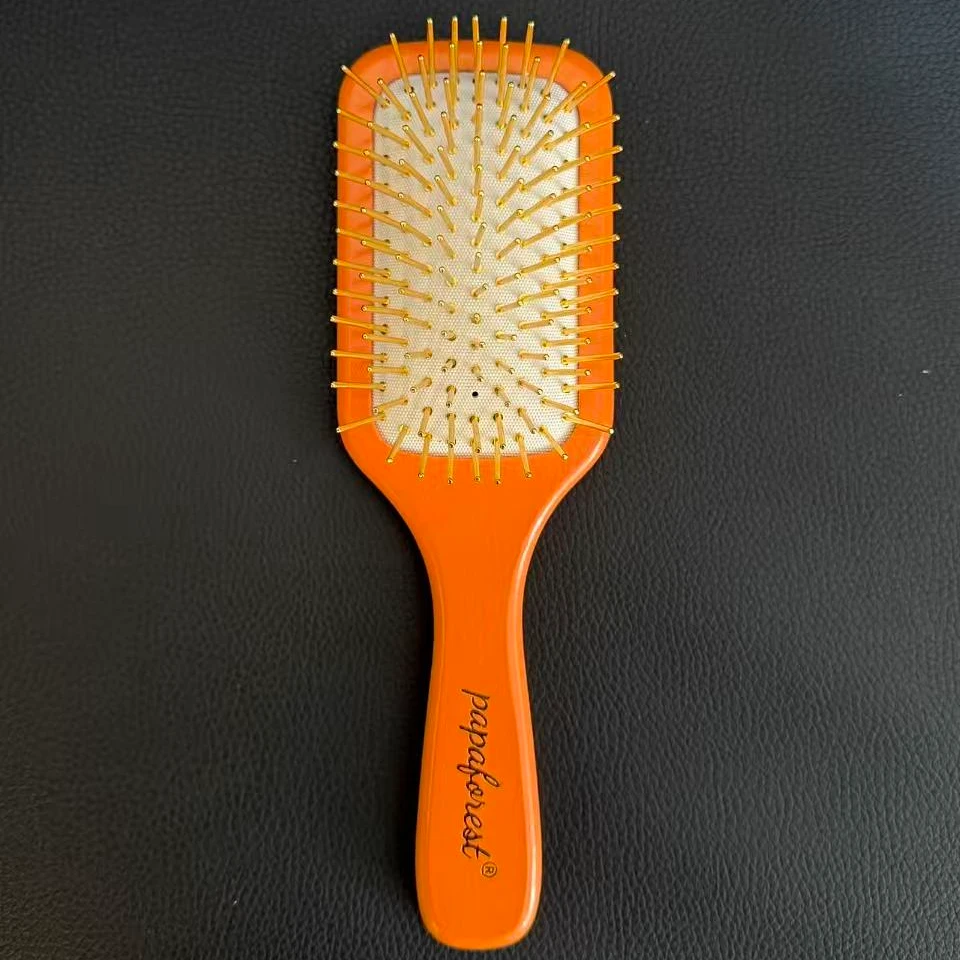 Papaforest铜镀黄金针复古高贵头皮按摩梳贵族奢品节日礼品