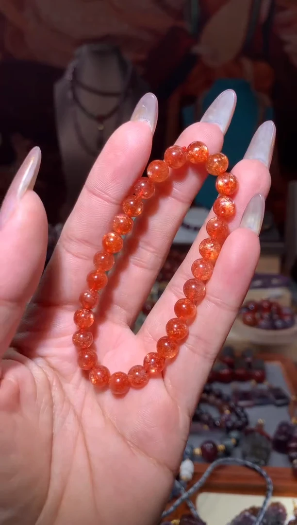 未镶嵌手串日光石金太阳6+mm多样性发其1