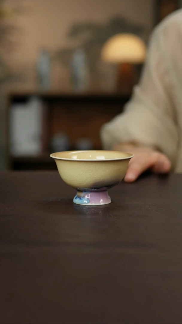 杯景德柴烧手作多人瑕疵