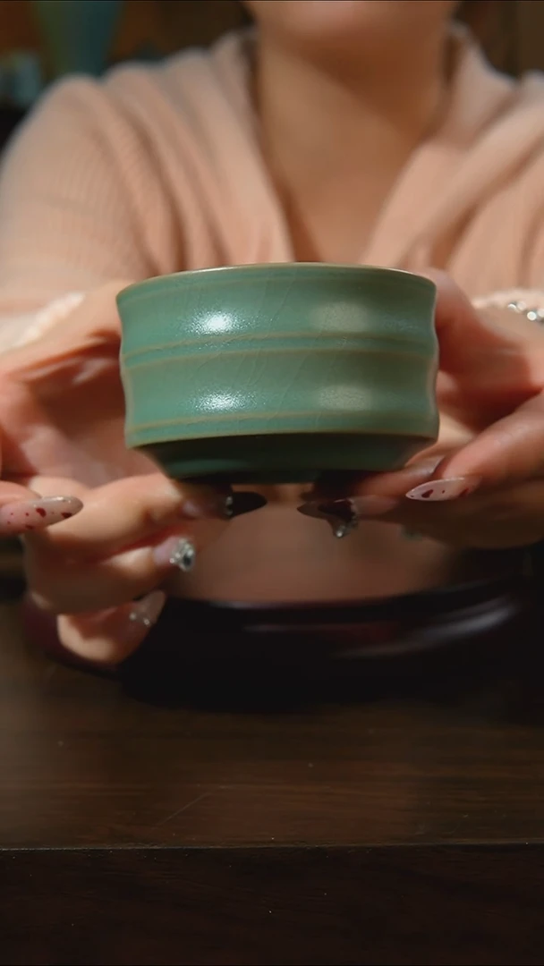 杯子瓷汝州原产地原矿仿古老釉q