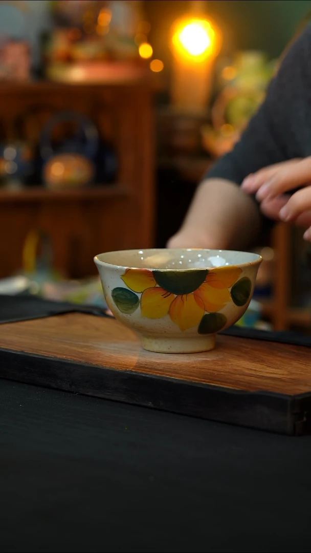 杯手绘心瓷陶瓷浮力
