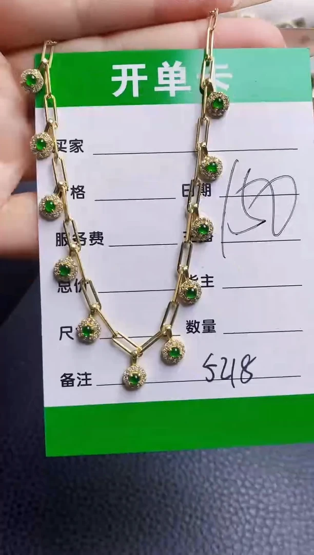 翡翠戒指银S925镶嵌5218