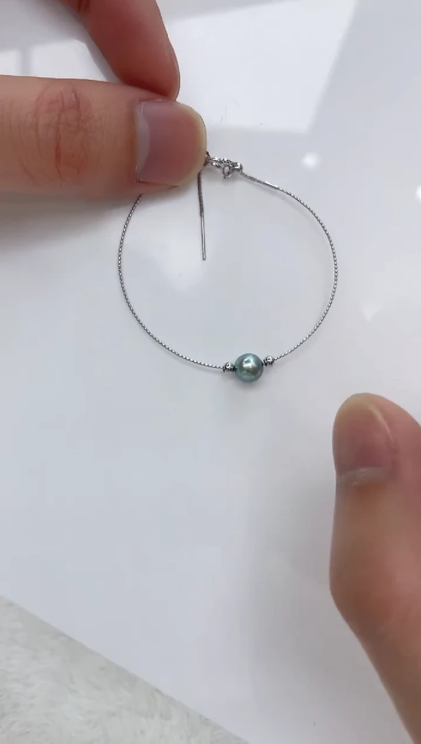 【闪购商品】海水珍珠手镯银S925镶嵌海水珍珠手镯