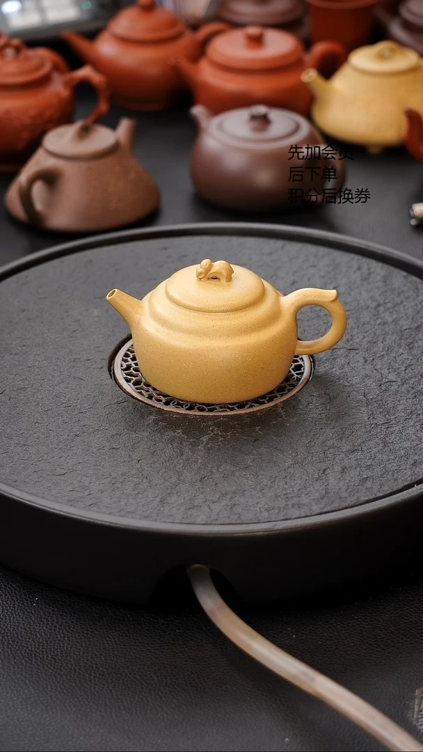 茶壶紫砂预售价墨绿泥亿月壶140cc