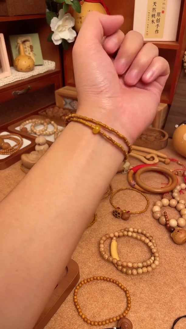 竹节手串一物一拍素款双圈加跑环