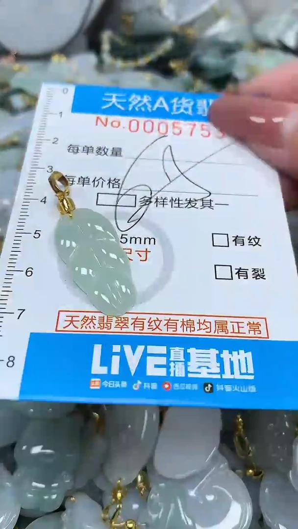 翡翠未镶嵌颈饰净货挂件-5753
