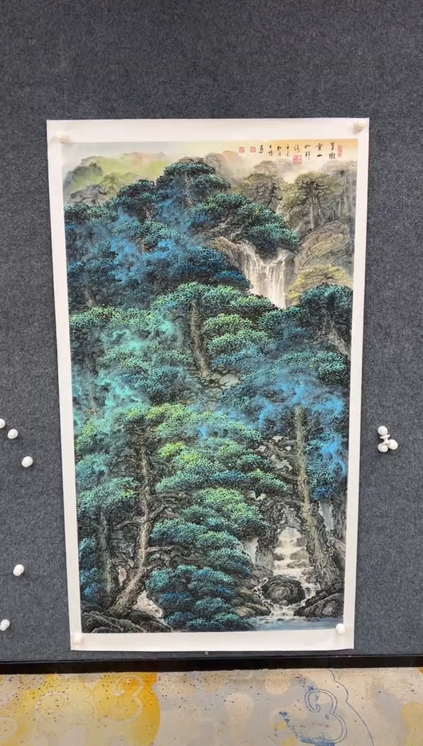 【闪购商品】国画1.19-王夫怀-6尺山水-069