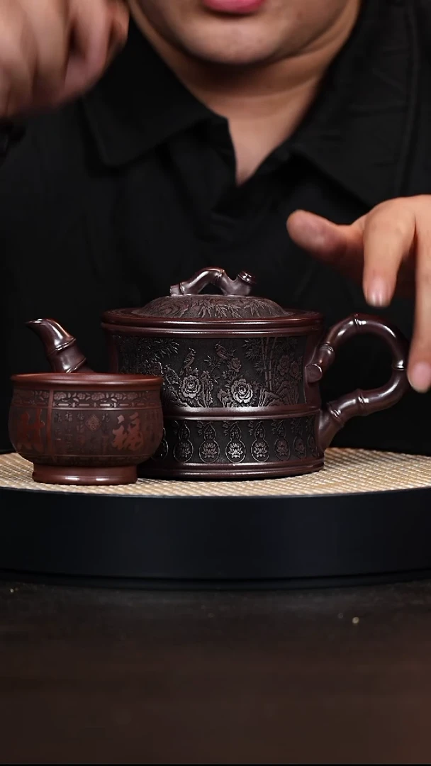 茶壶紫砂一品竹段