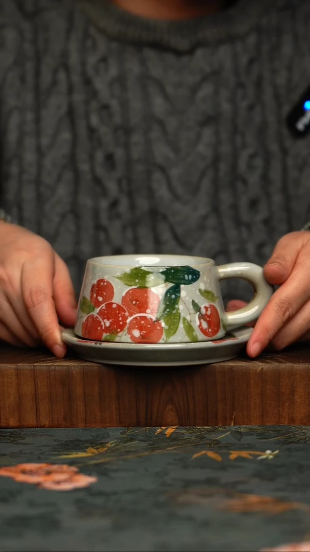 瓷片釉下彩手工手绘同款陶器