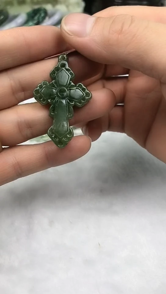 【闪购商品】和田玉（碧玉）手链未镶嵌十字架