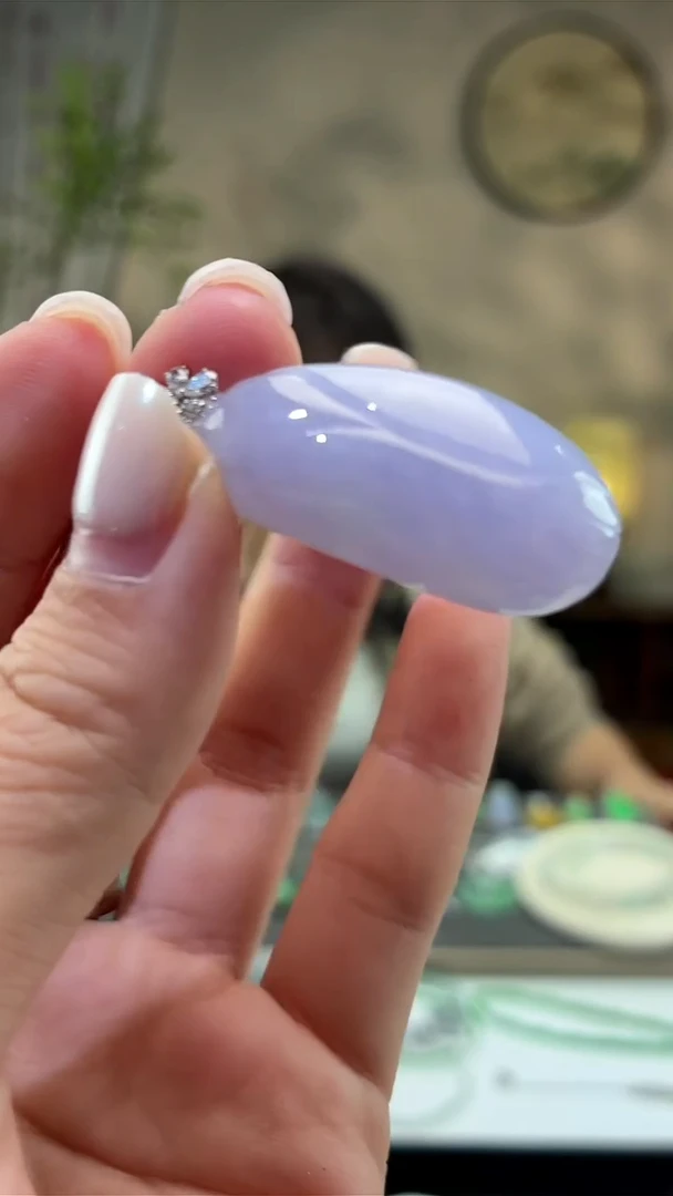 吊坠(不含链)18K金镶嵌翡翠福瓜