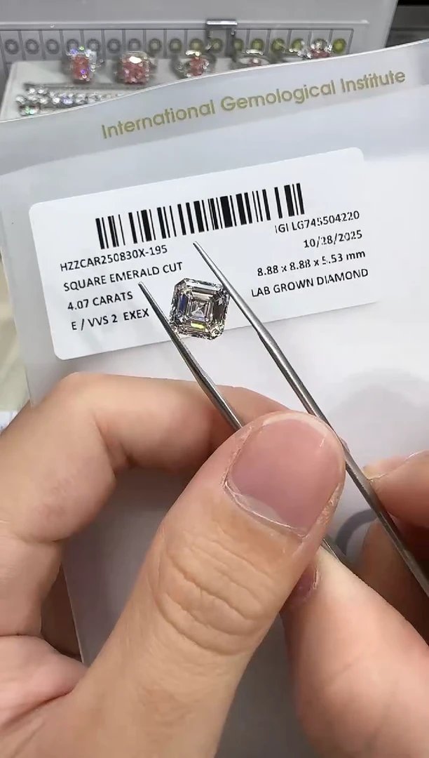 裸石实验室培育钻石4.07ct