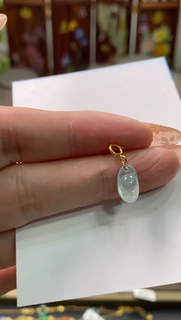 【闪购商品】翡翠颈饰18K金镶嵌净货11051