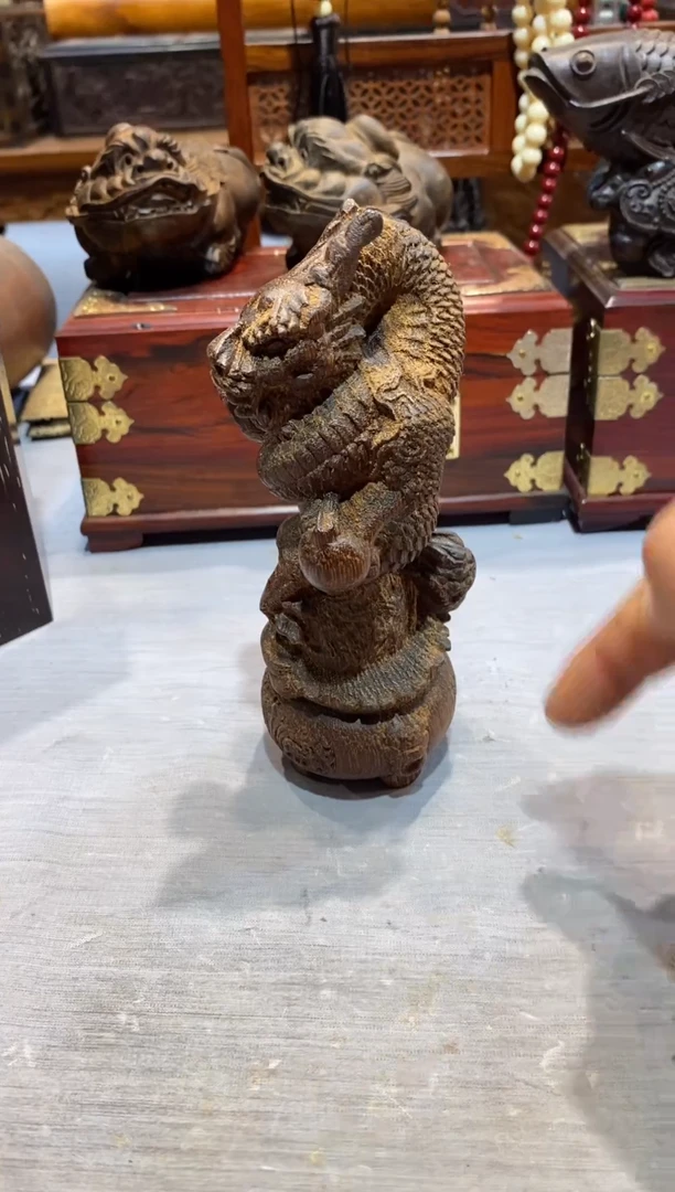木工艺品 福利 捡漏 888 龙柱子