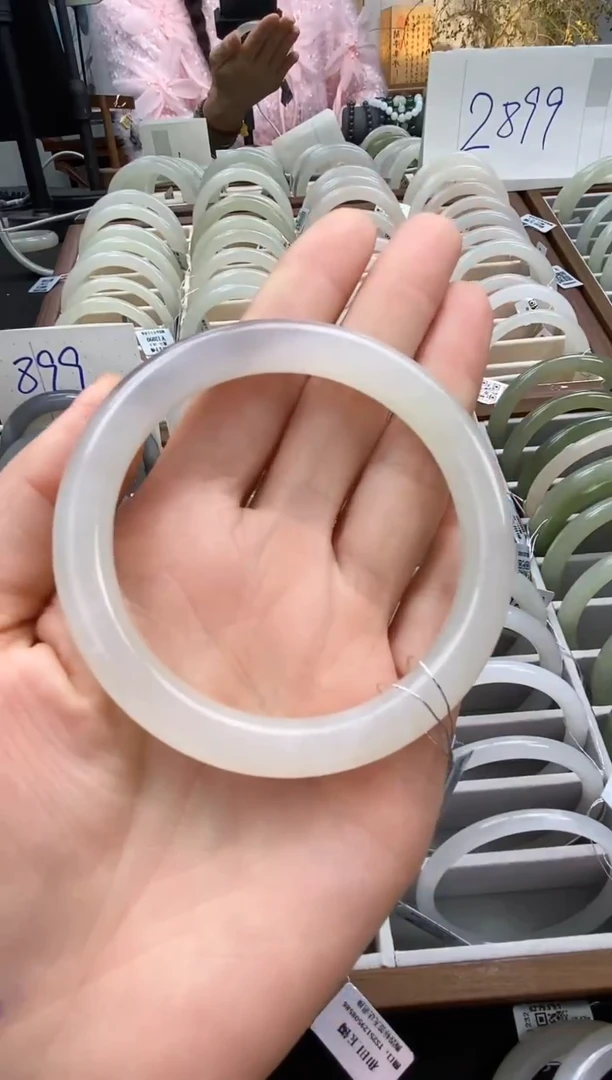 未镶嵌手链和田玉（翠青玉）白底翠青3色