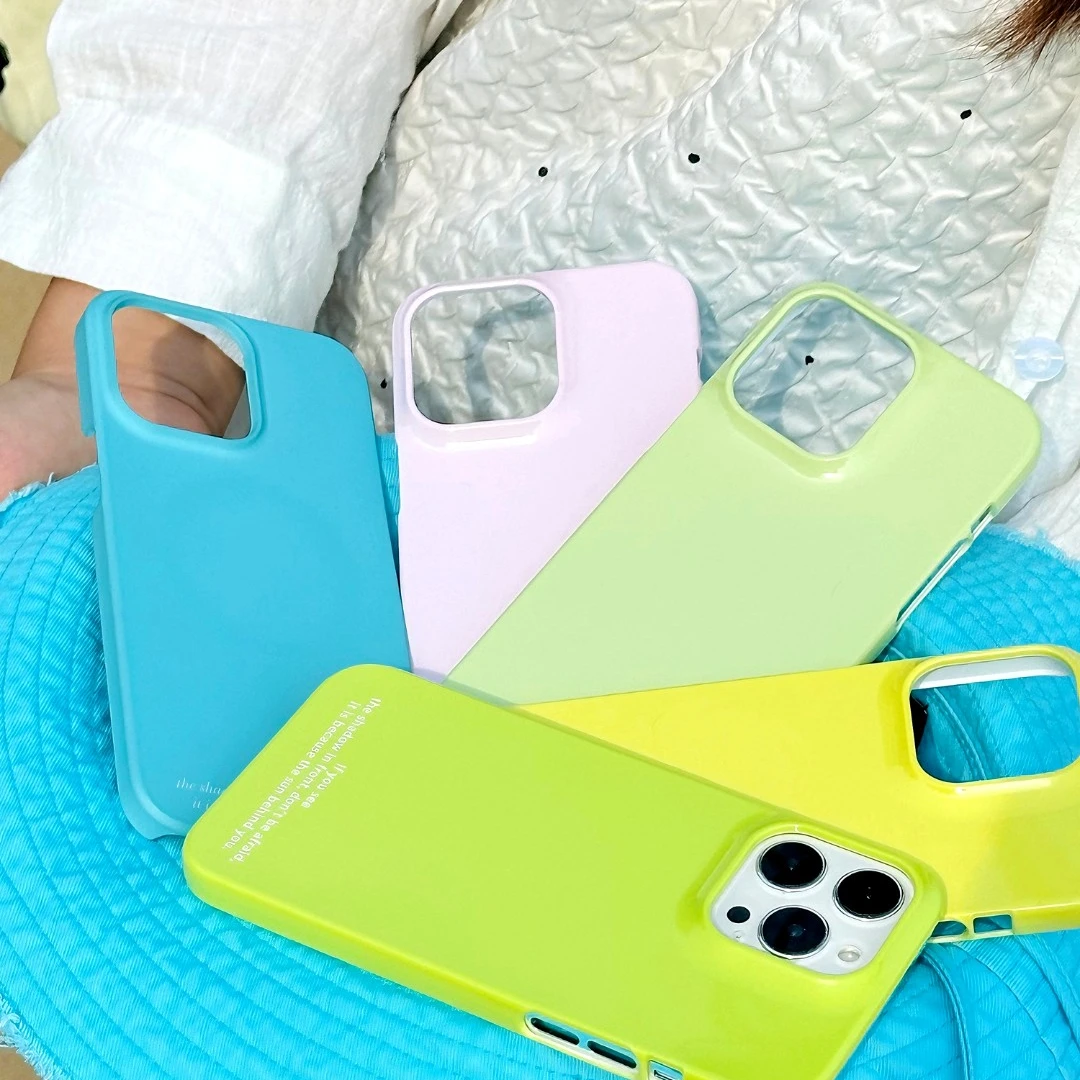夏日多巴胺| Hishot单层韩国菲林亮面适用于苹果iPhone15手机壳