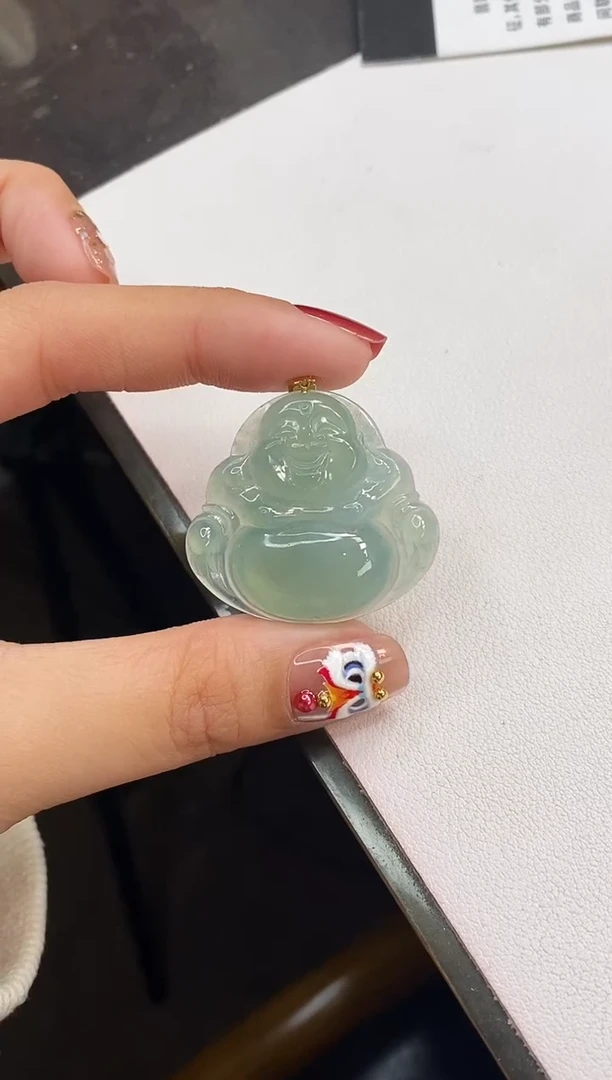 【闪购商品】翡翠颈饰18K金镶嵌佛公