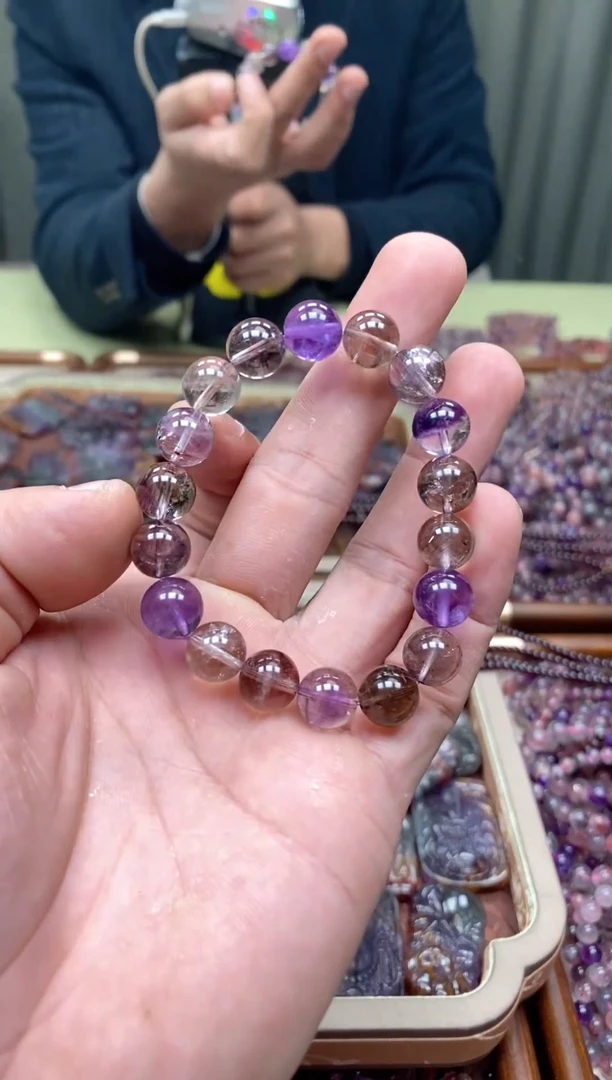 未镶嵌手串水晶超七手串10mm  多样性发一