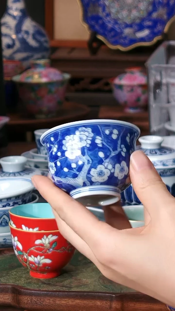 景德镇纯手手绘（有瑕无瑕默认有瑕）无礼盒