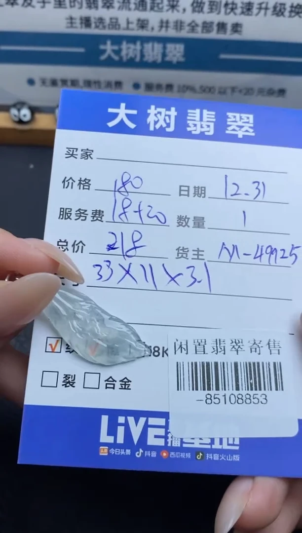 颈饰未镶嵌翡翠-85108853