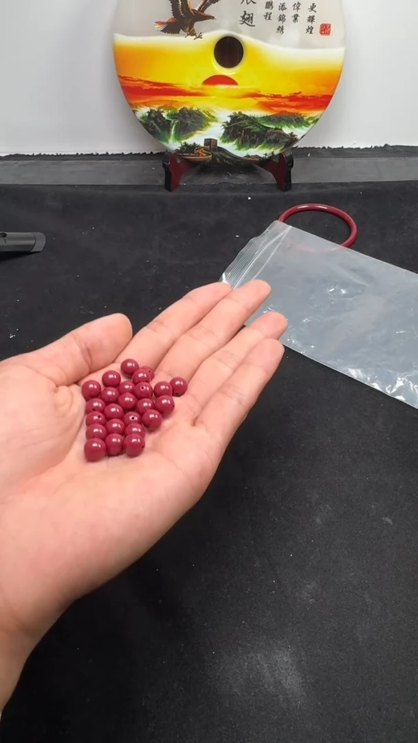 天然辰砂朱砂手串卡8的