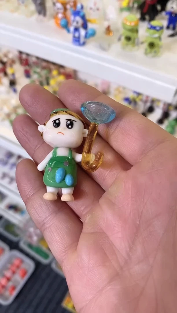 琉璃手工艺品撑伞女孩