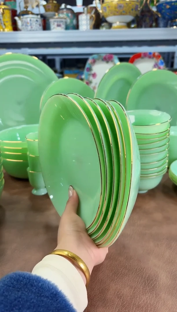 玉瓷8英寸深盘6个