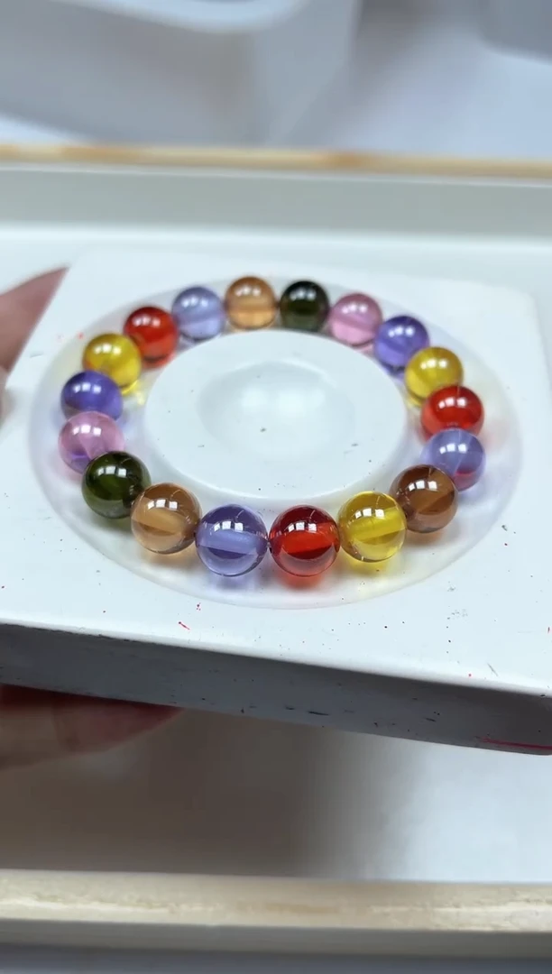 散珠天然锆石未镶嵌B2056 彩锆石10mm3个15元