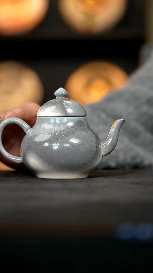 厚山柴烧银口壶