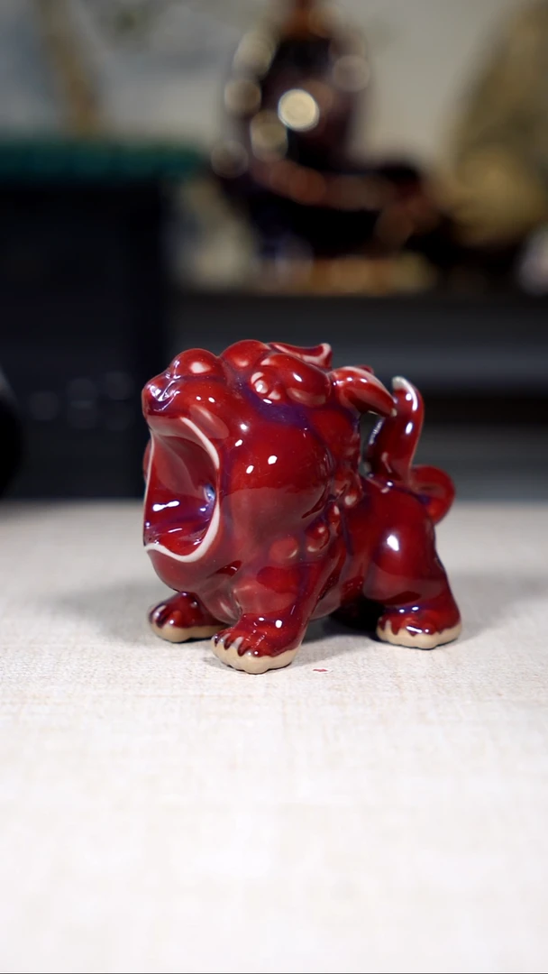 原产地钧瓷茶器摆件