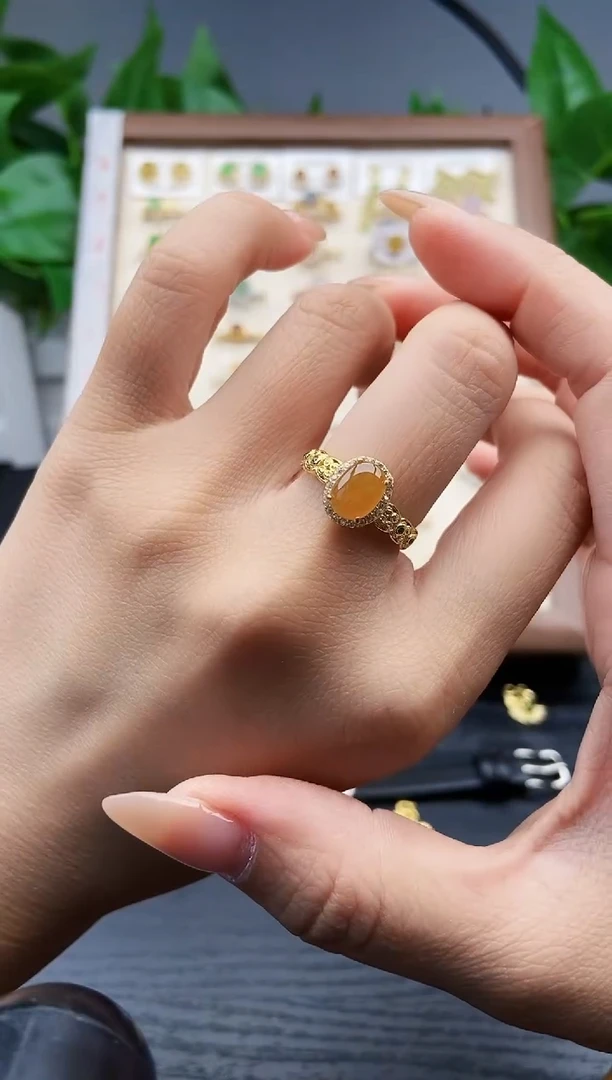 银S925镶嵌戒指翡翠12