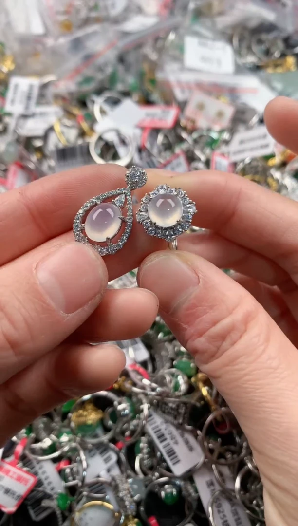 银S925镶嵌戒指翡翠1          8