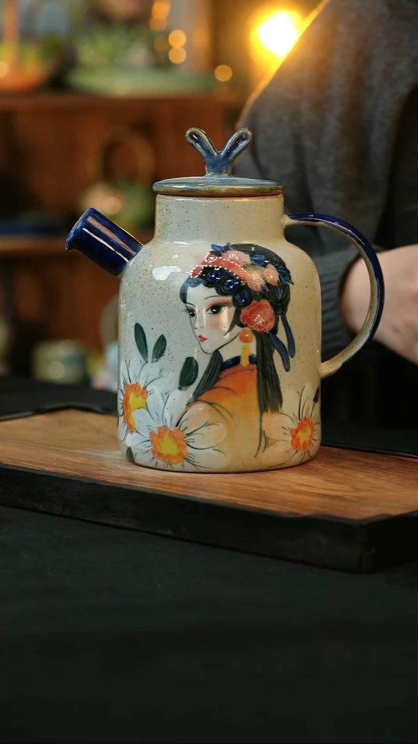 杯手绘心瓷陶瓷浮力