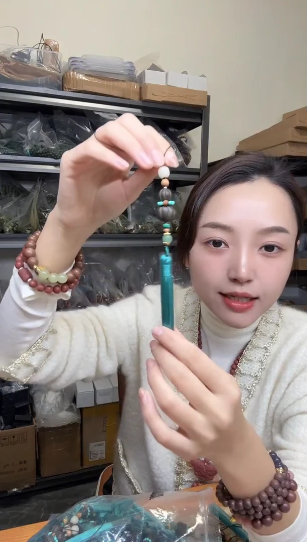泥塑尼木藏香葫芦合香挂坠