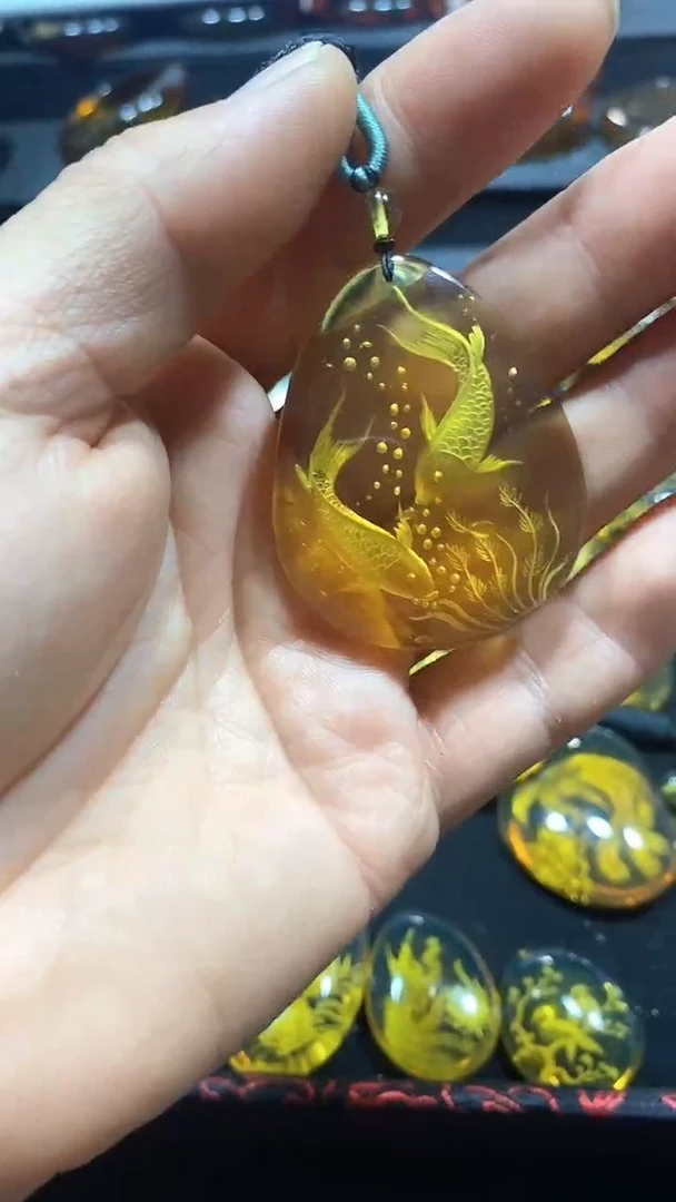 琥珀颈饰未镶嵌天然缅甸琥珀牌子