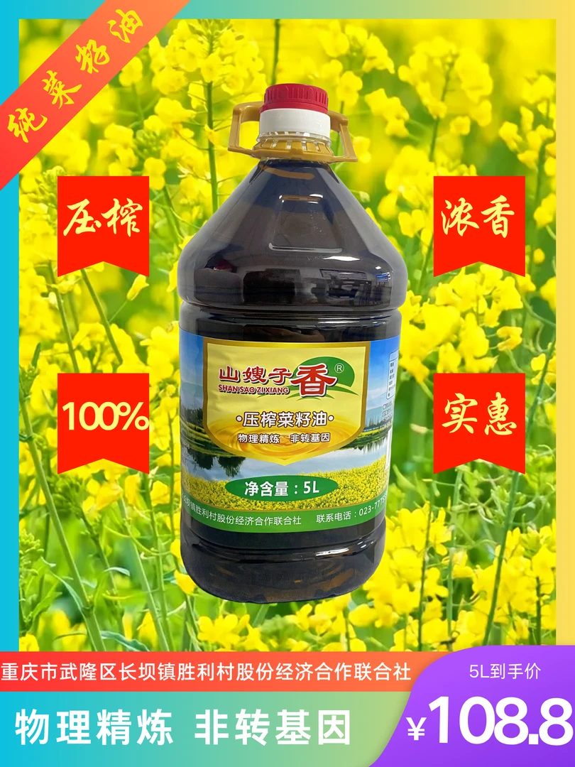 武隆纯正非转基因物理压榨菜籽油农家食用油