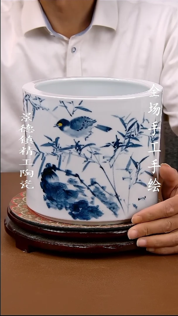 瓶景德镇手工手绘陶瓷摆件15