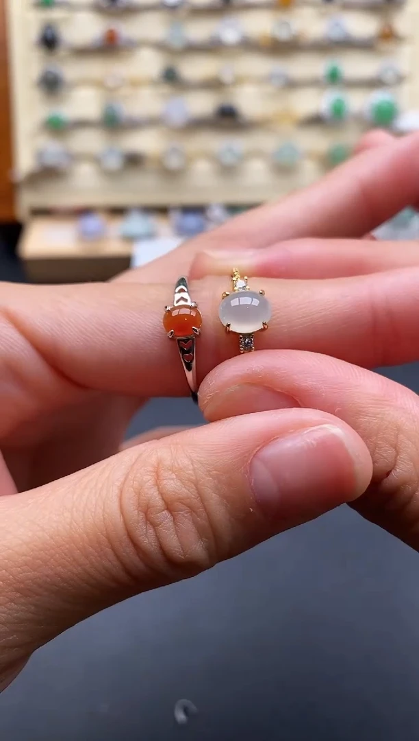 银S925镶嵌戒指翡翠55555555+9