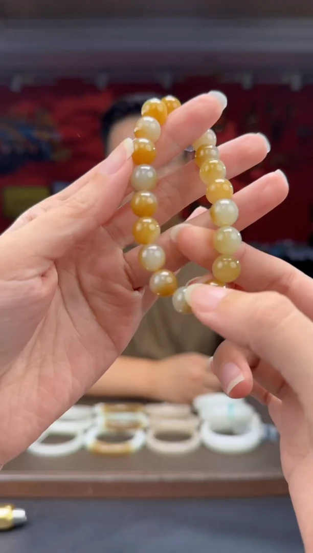 未镶嵌手串和田玉糖白手串