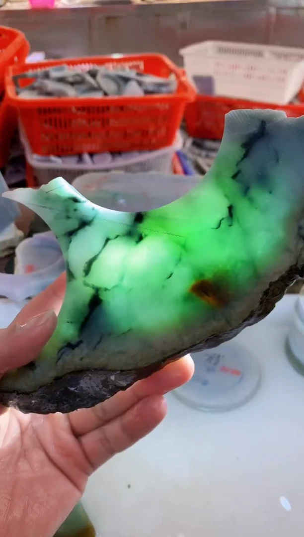 翡翠未镶嵌颈饰0朗0翡翠珠宝 657