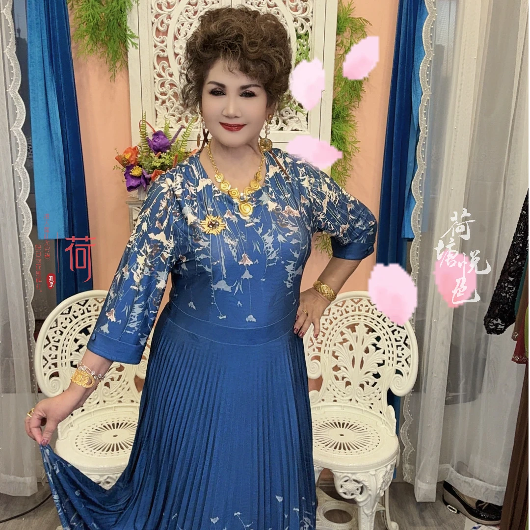 2025新款夏季丝面弹大码女士长裙