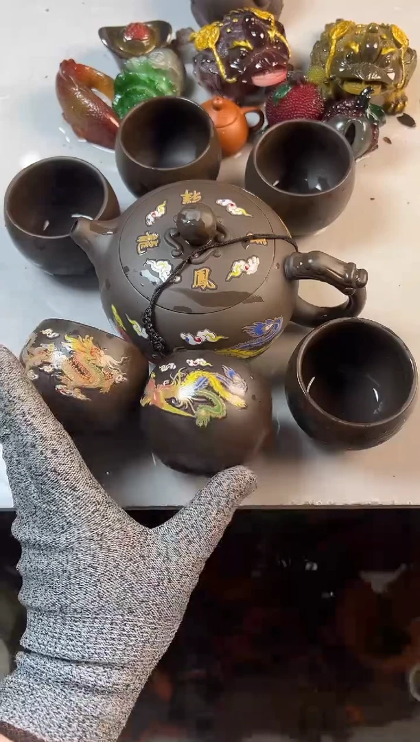 福利500毫升变色大西施+6杯+壶绳