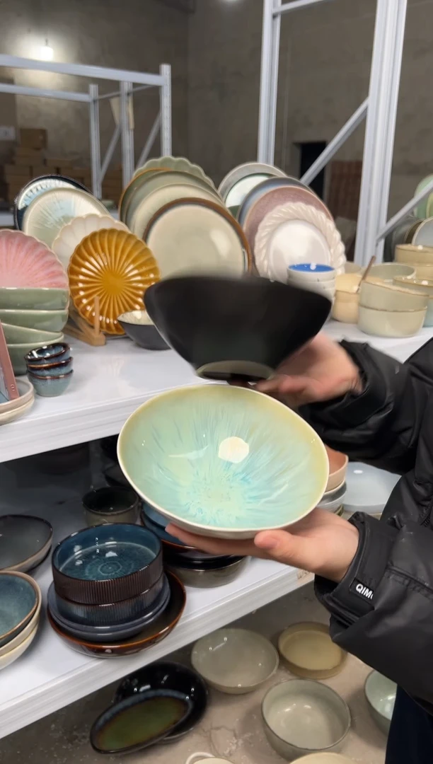 陶瓷外贸尾货瑕疵满20包邮X2 混色米饭碗