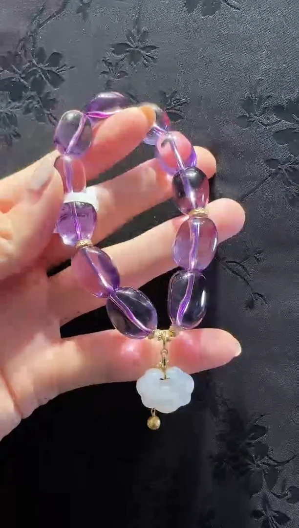 18K金镶嵌手串水晶紫水