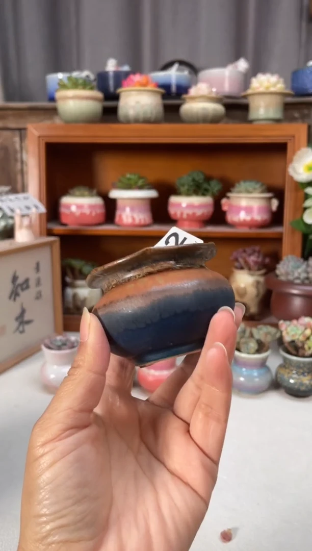瓷片942知木小芳花盆