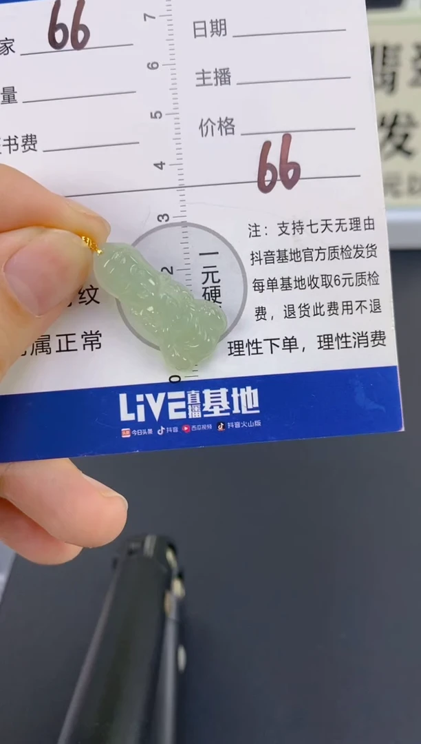 【闪购商品】翡翠颈饰18K金镶嵌天然A货翡翠