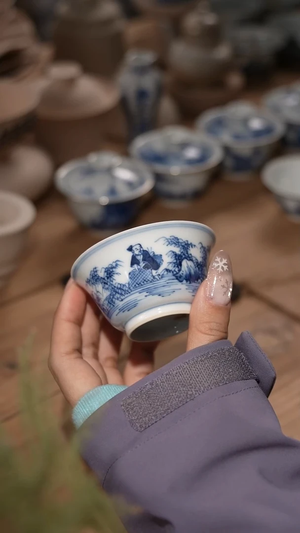 杯子陶景德镇陶瓷摆件