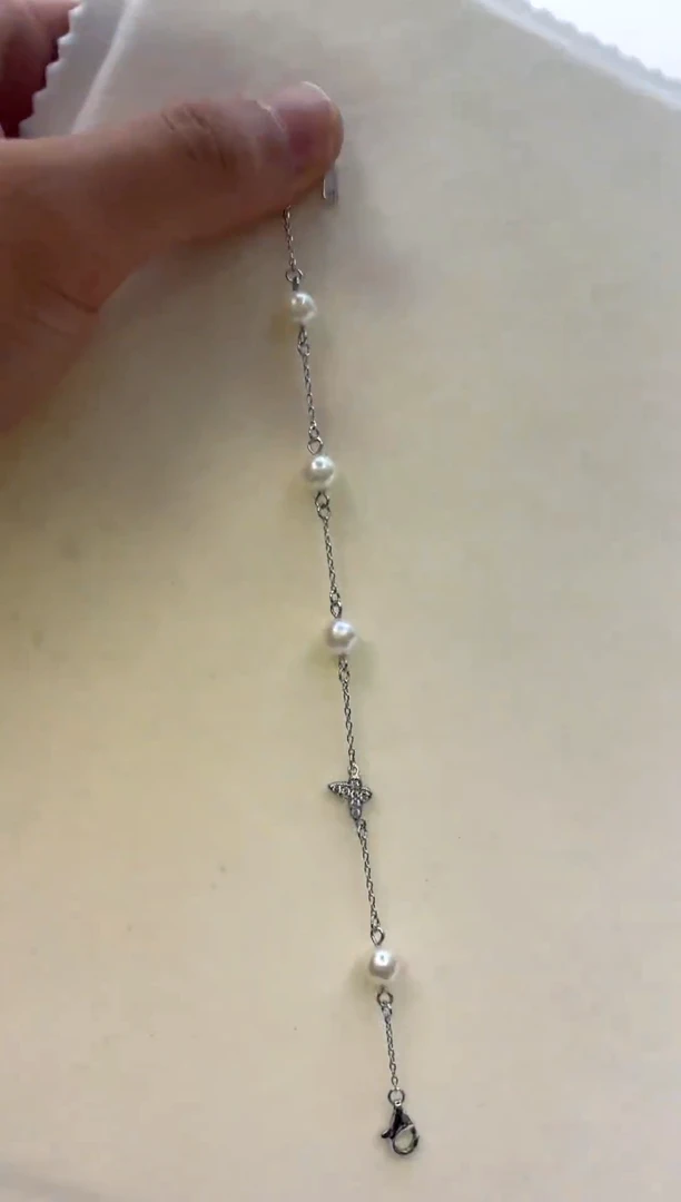 银S925镶嵌手绳海水珍珠6-7