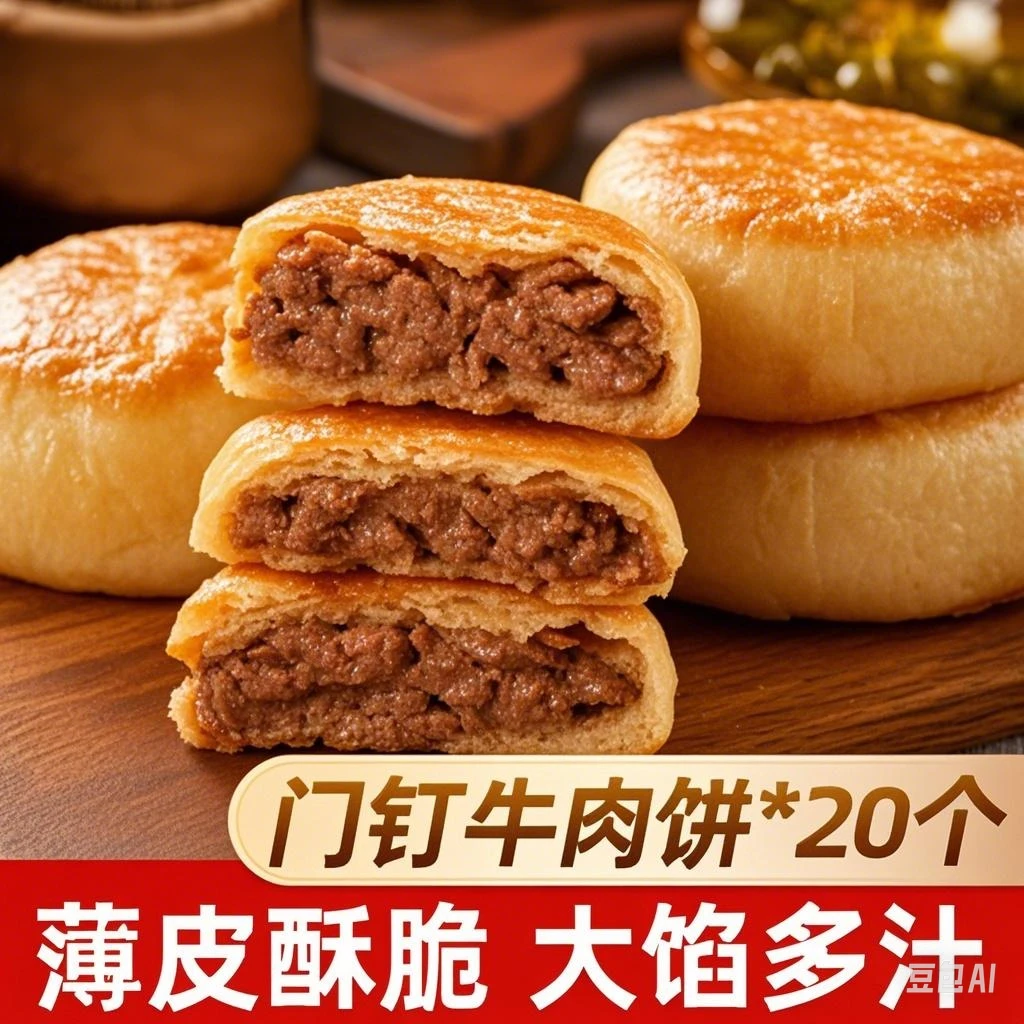 买 3 袋送 2 袋门钉牛肉饼